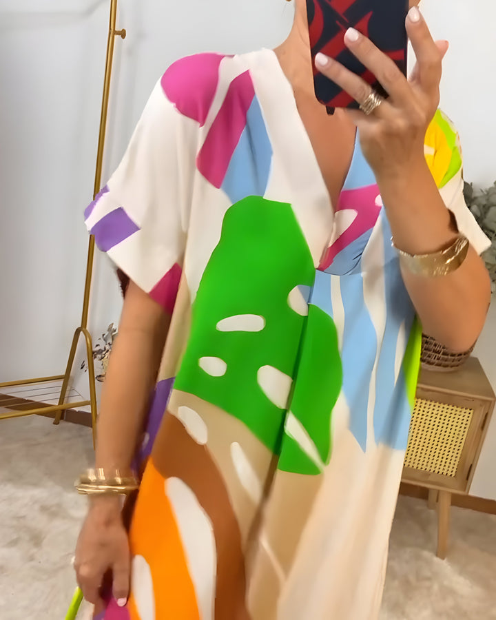 Rianna | Abito con stampa astratta