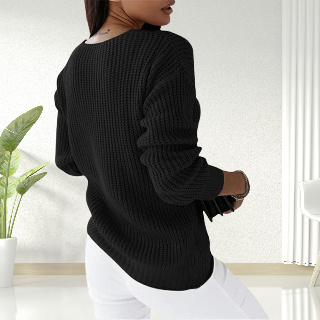 Oriana | Comodo maglione con scollo a V — 10