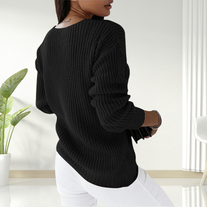Oriana | Comodo maglione con scollo a V — 10