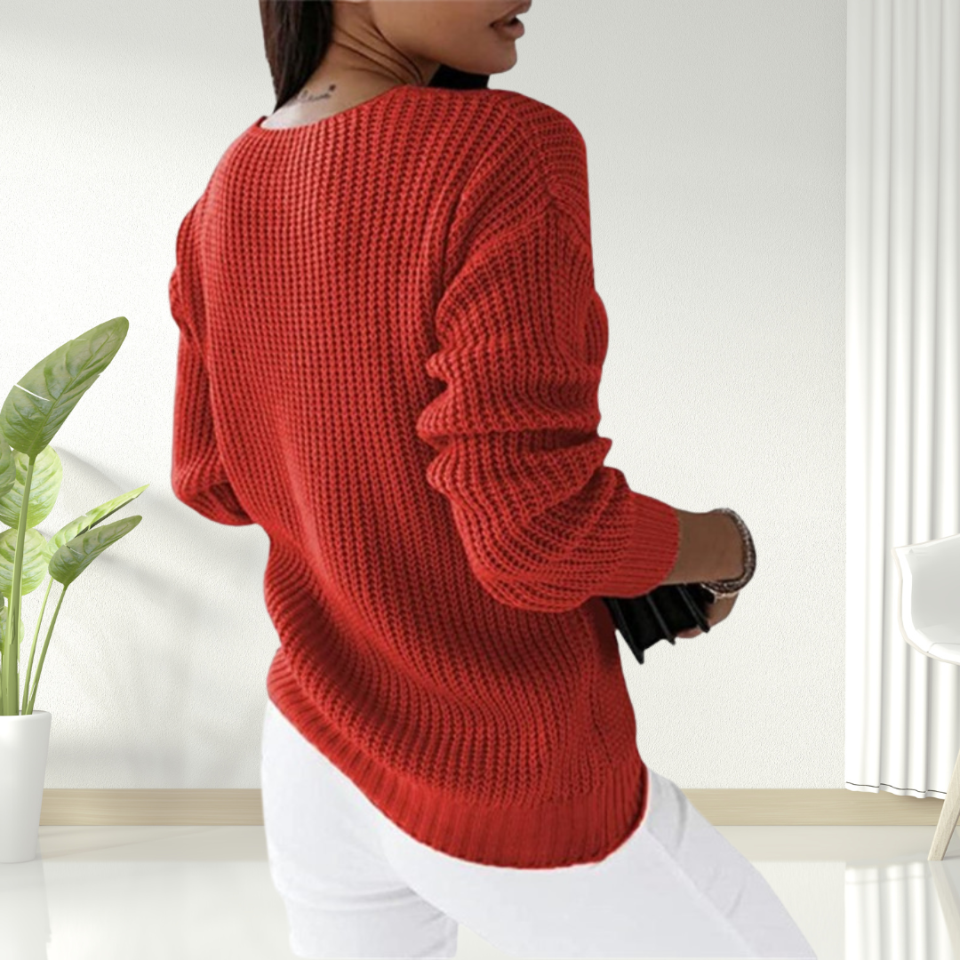 Oriana | Comodo maglione con scollo a V — 14