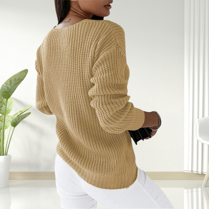 Oriana | Comodo maglione con scollo a V — 15