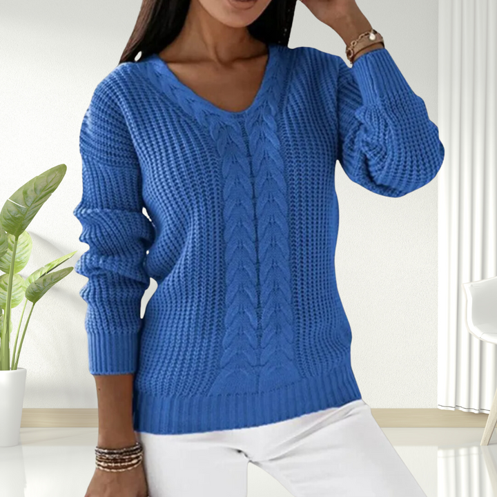 Oriana | Comodo maglione con scollo a V — 1