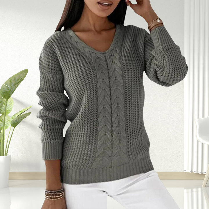 Oriana | Comodo maglione con scollo a V — 2