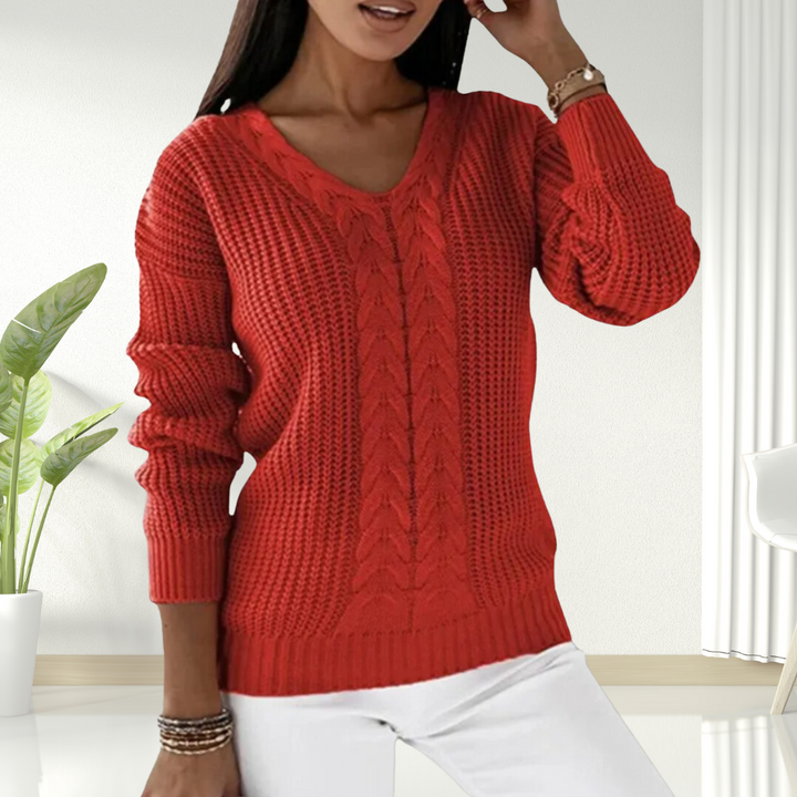 Oriana | Comodo maglione con scollo a V — 4
