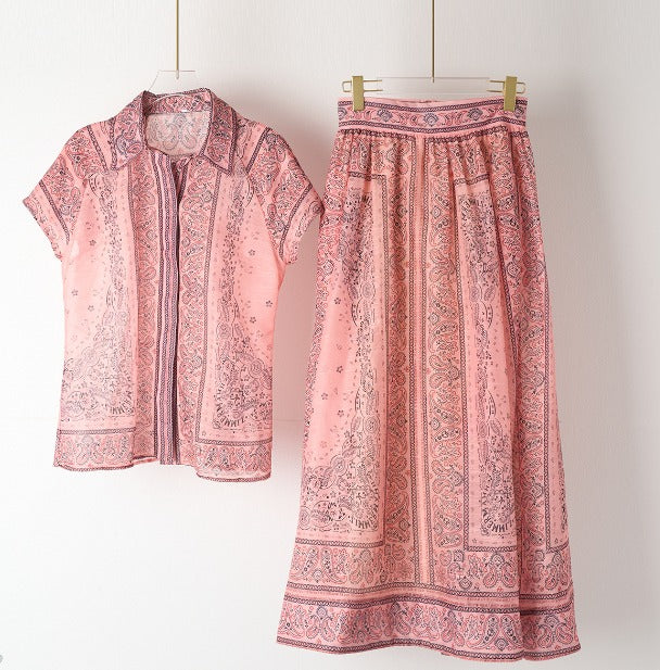 Adele | Completo boho stampato a due pezzi