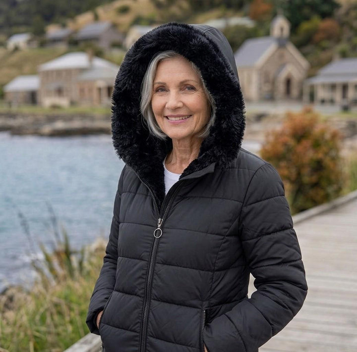 Olivia | Cappotto invernale trapuntato a trapezio — 16