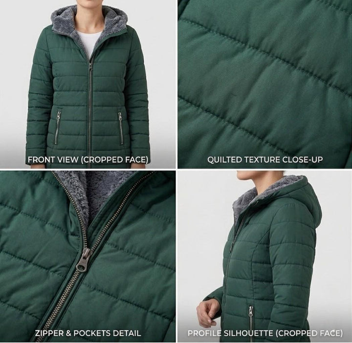 Olivia | Cappotto invernale trapuntato a trapezio — 2