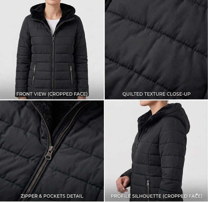 Olivia | Cappotto invernale trapuntato a trapezio — 7