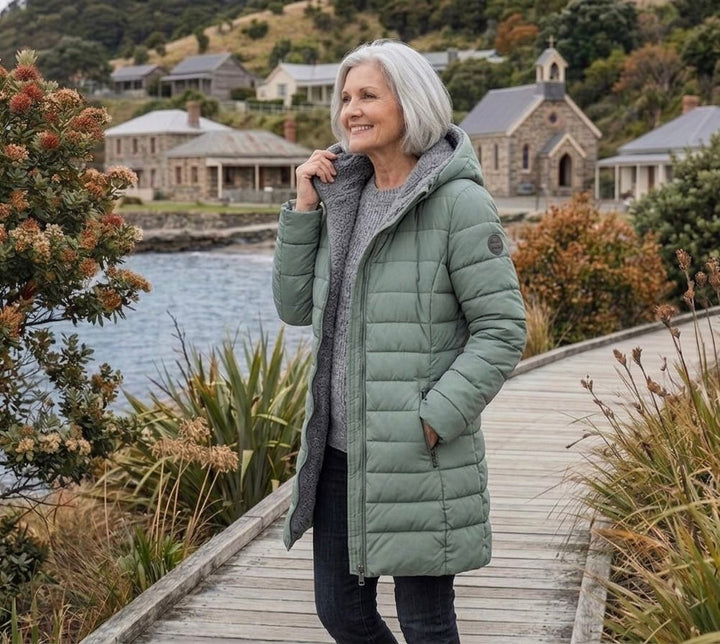 Olivia | Cappotto invernale trapuntato a trapezio — 10