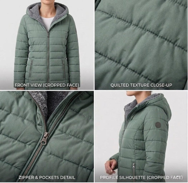 Olivia | Cappotto invernale trapuntato a trapezio — 5