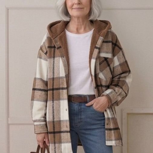 Piper | Giacca-camicia in flanella con cappuccio — 11