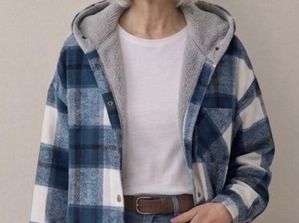 Piper | Giacca-camicia in flanella con cappuccio — 18