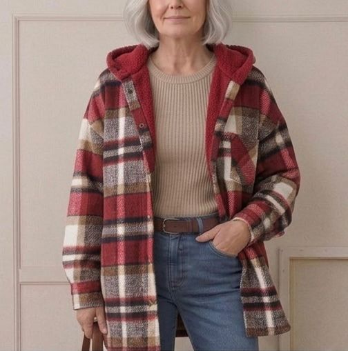 Piper | Giacca-camicia in flanella con cappuccio — 23