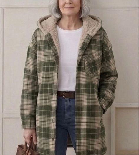 Piper | Giacca-camicia in flanella con cappuccio — 5