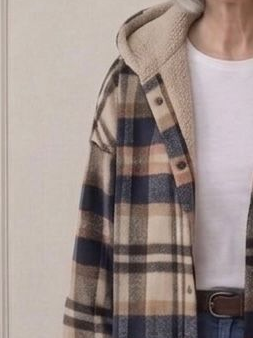 Piper | Giacca-camicia in flanella con cappuccio — 15