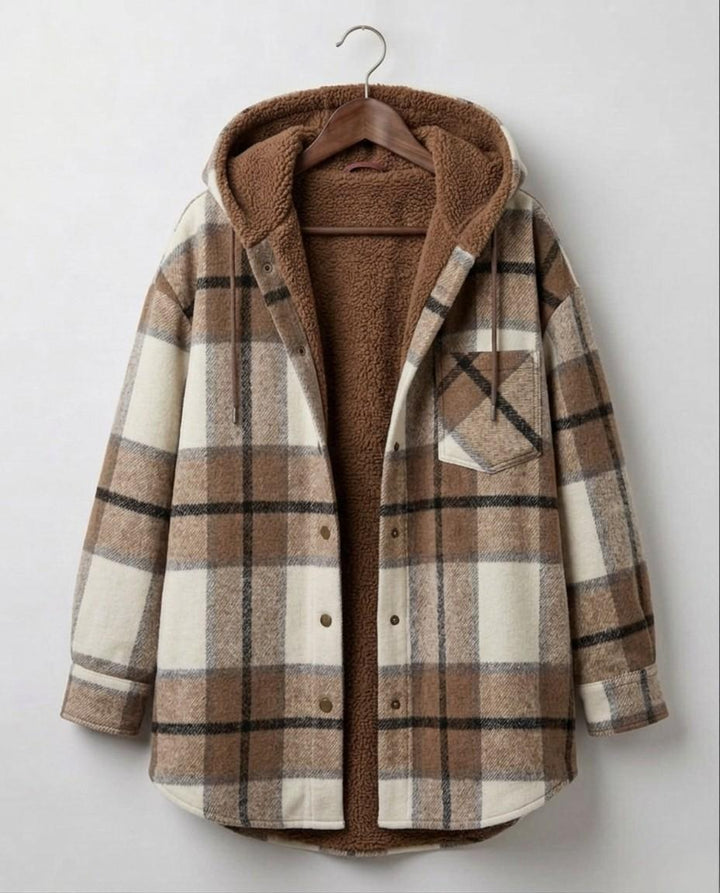 Piper | Giacca-camicia in flanella con cappuccio — 10