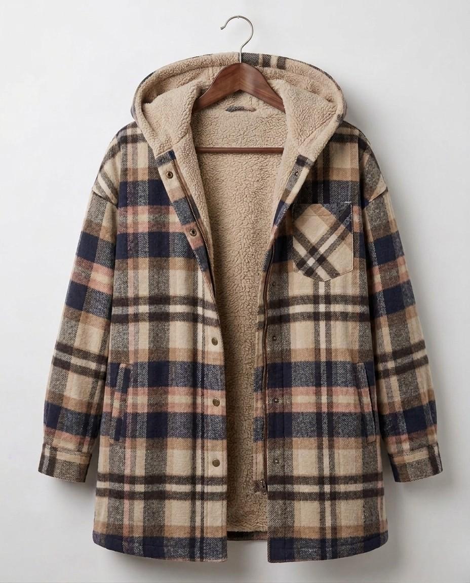 Piper | Giacca-camicia in flanella con cappuccio — 13