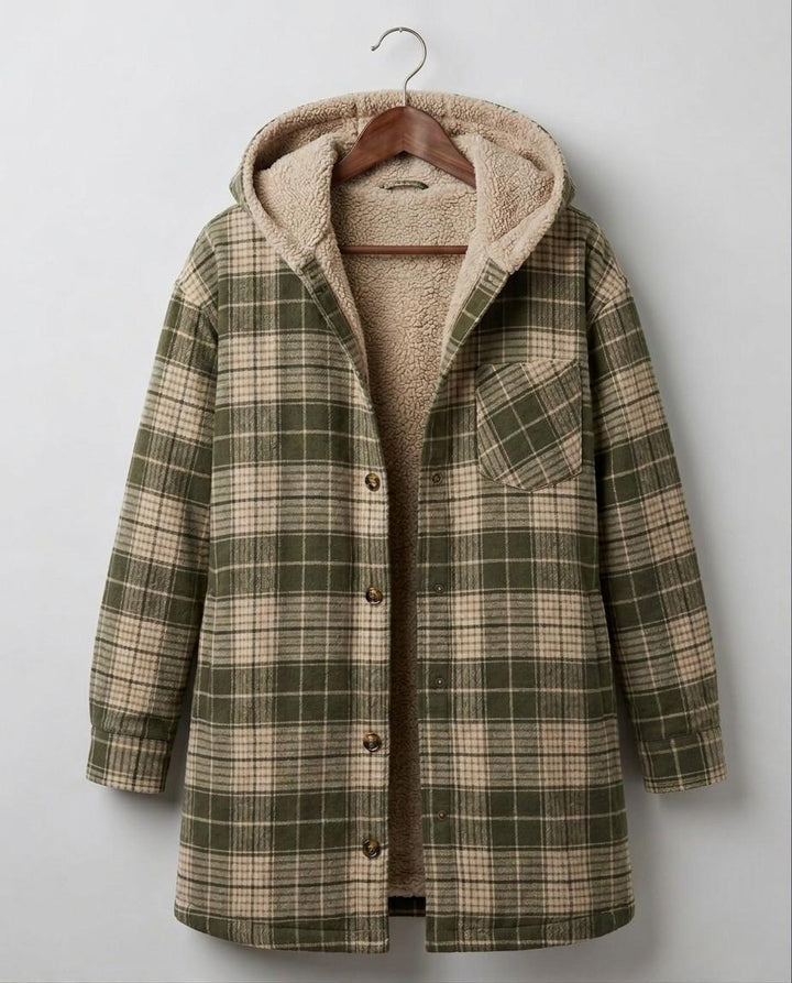 Piper | Giacca-camicia in flanella con cappuccio — 4