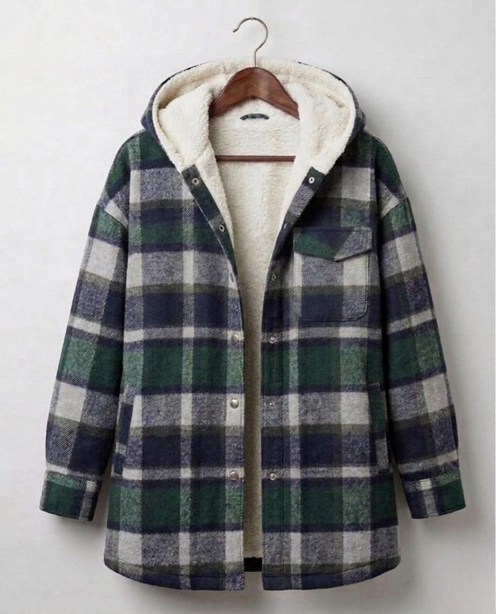 Piper | Giacca-camicia in flanella con cappuccio — 7