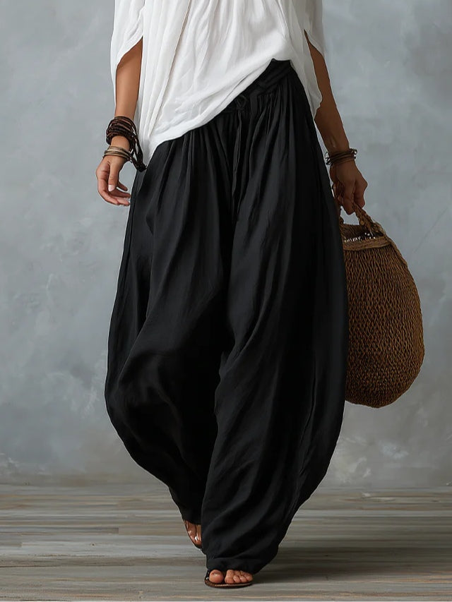 Completo Bianco con Top a Spalle Scoperte e Pantaloni Ampi – Chiara Rossetti (5)