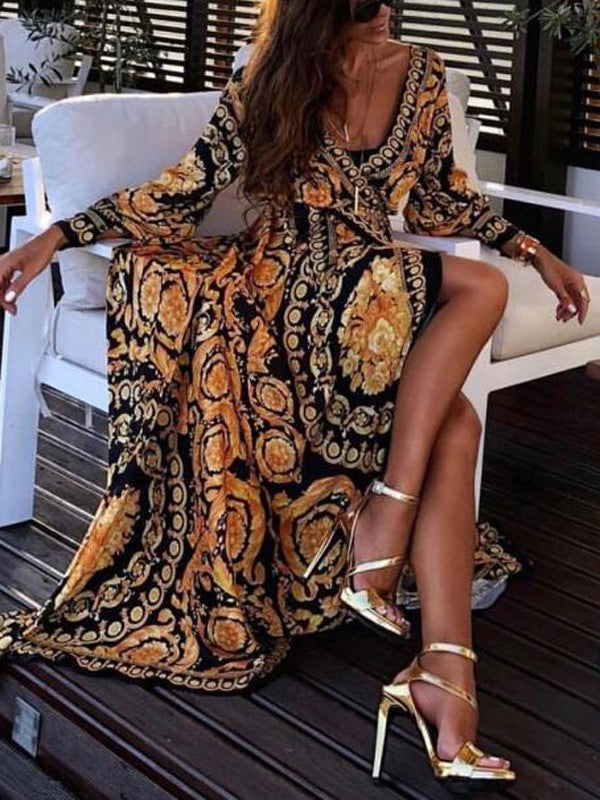 Faye | Abito boho stampato