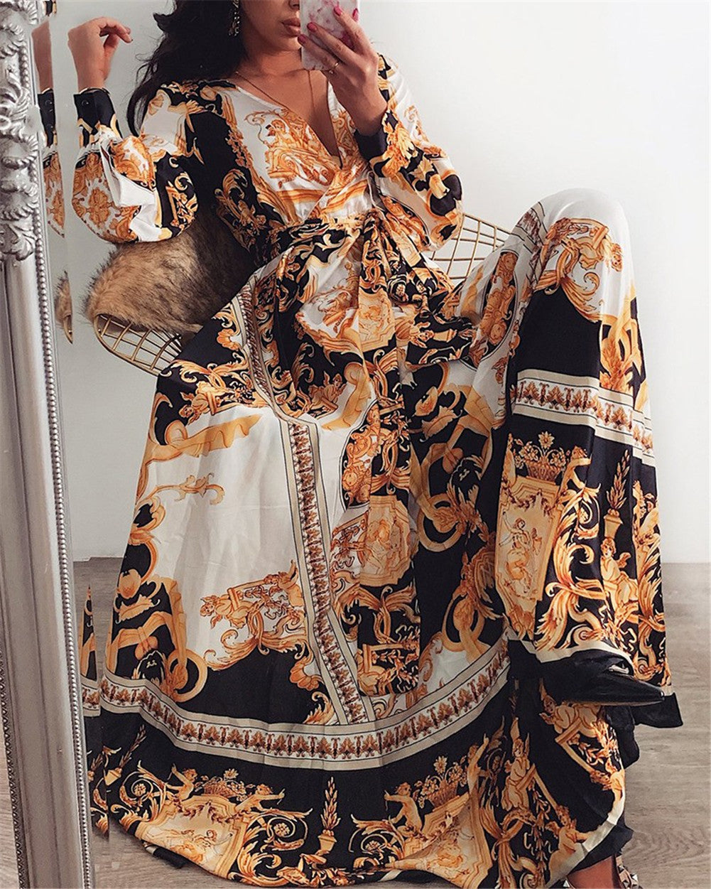 Faye | Abito boho stampato