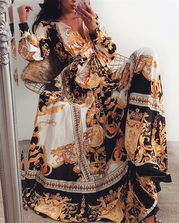 Faye | Abito boho stampato
