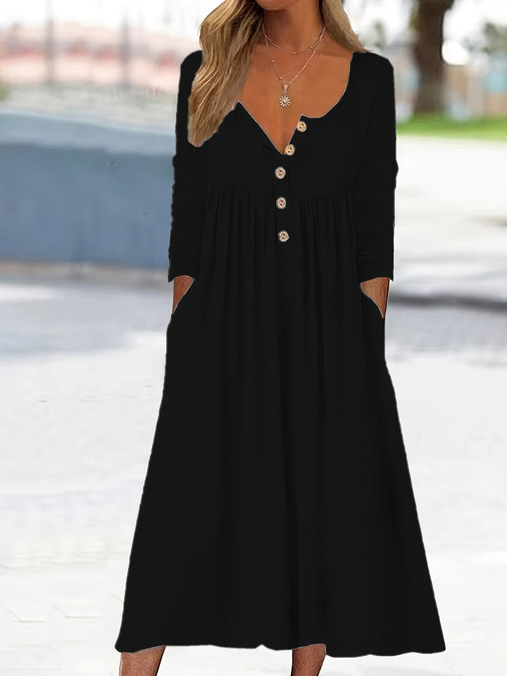 Zara | Abito midi con bottoni frontali