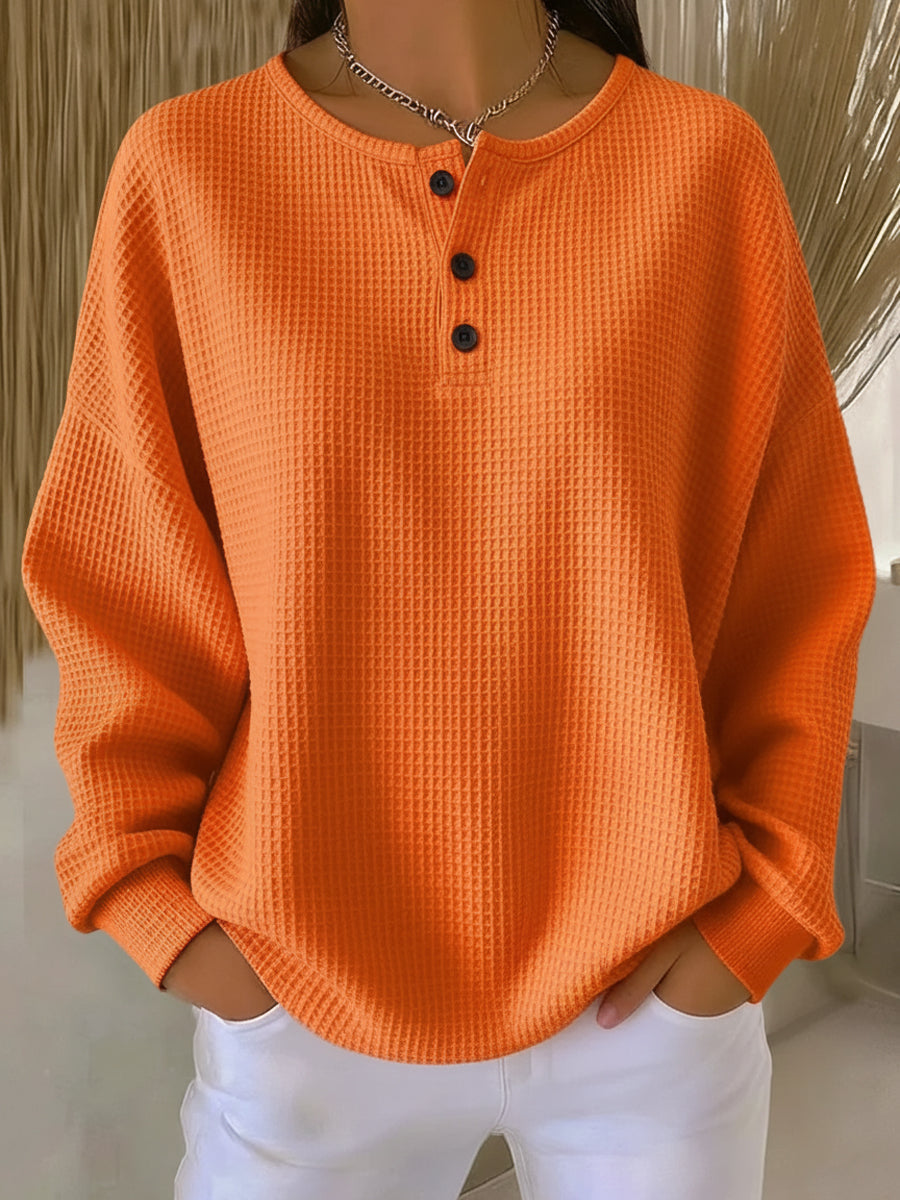 Mirabel™ | Comoda felpa Henley Waffle — 1