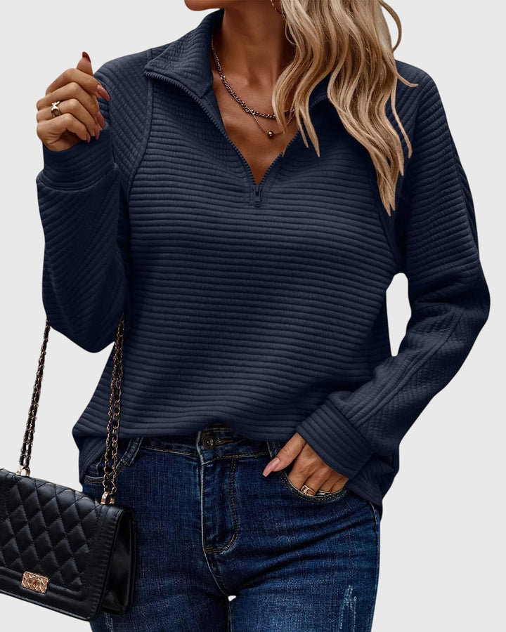 Molly | Maglione elegante con mezza zip — 6