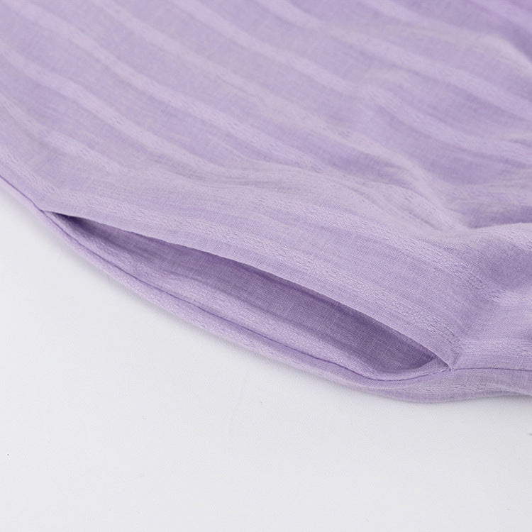 Viola | Completo con camicia abbottonata e shorts leggeri
