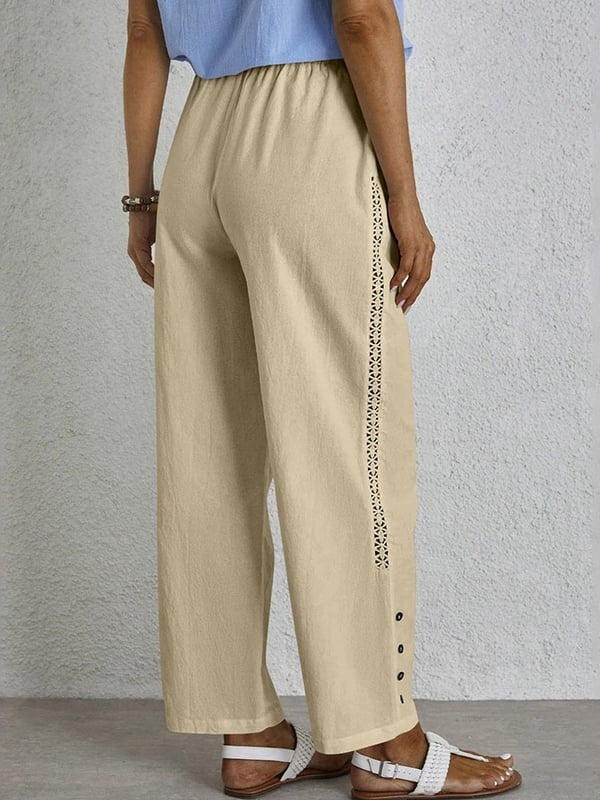 Shania | Pantaloni dalla linea rilassata con bottoni
