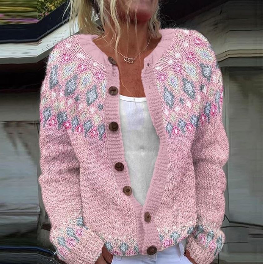 Marlene | Maglione in morbida maglia con motivo nordico — 1