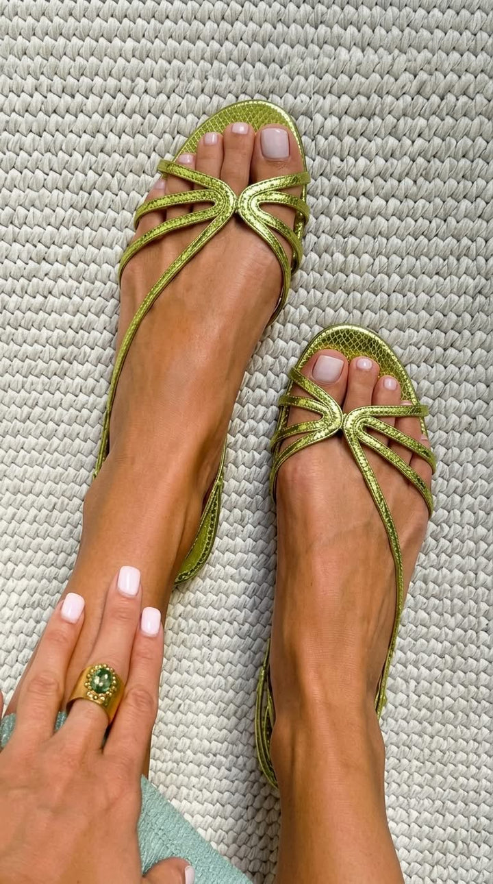 Ginevra | Elegant Summer Sandals in Gold