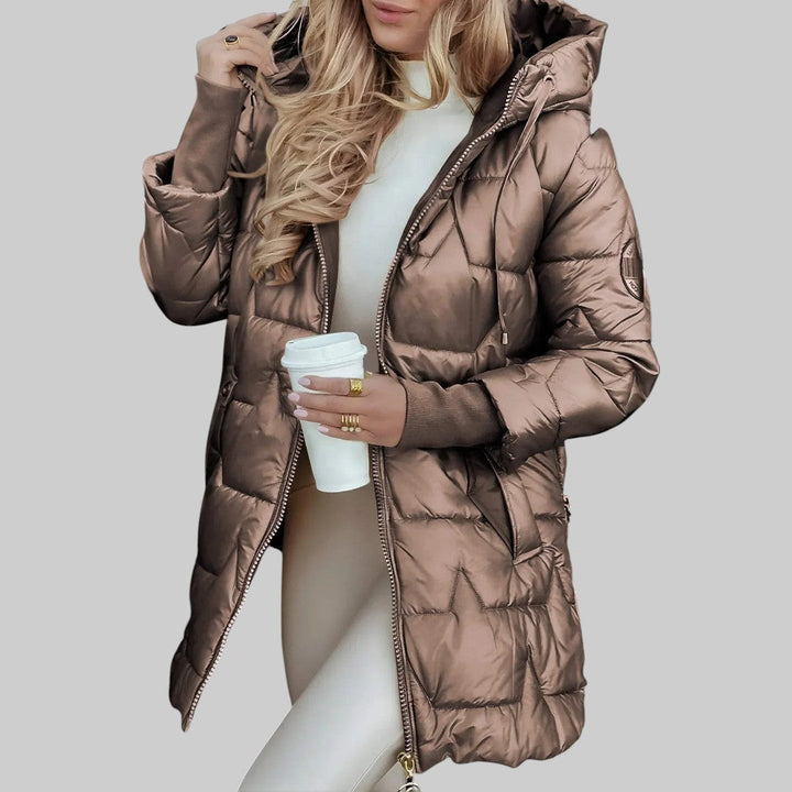 Cecilia | Cappotto autunnale elegante con cappuccio