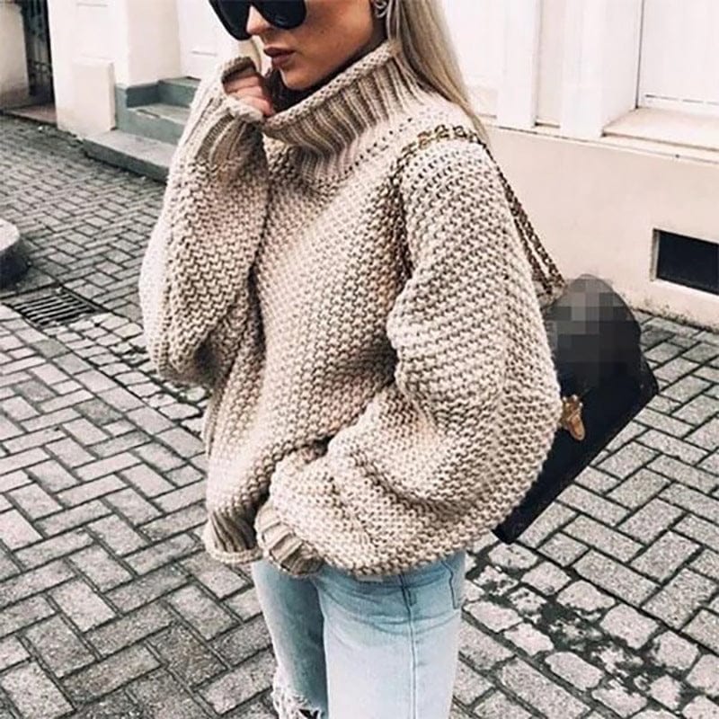 Celine - Maglione dolcevita a maglia grossa — 1