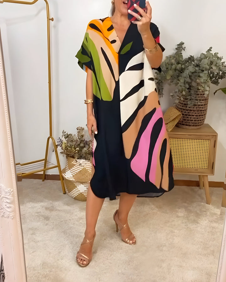 Rianna | Abito con stampa astratta
