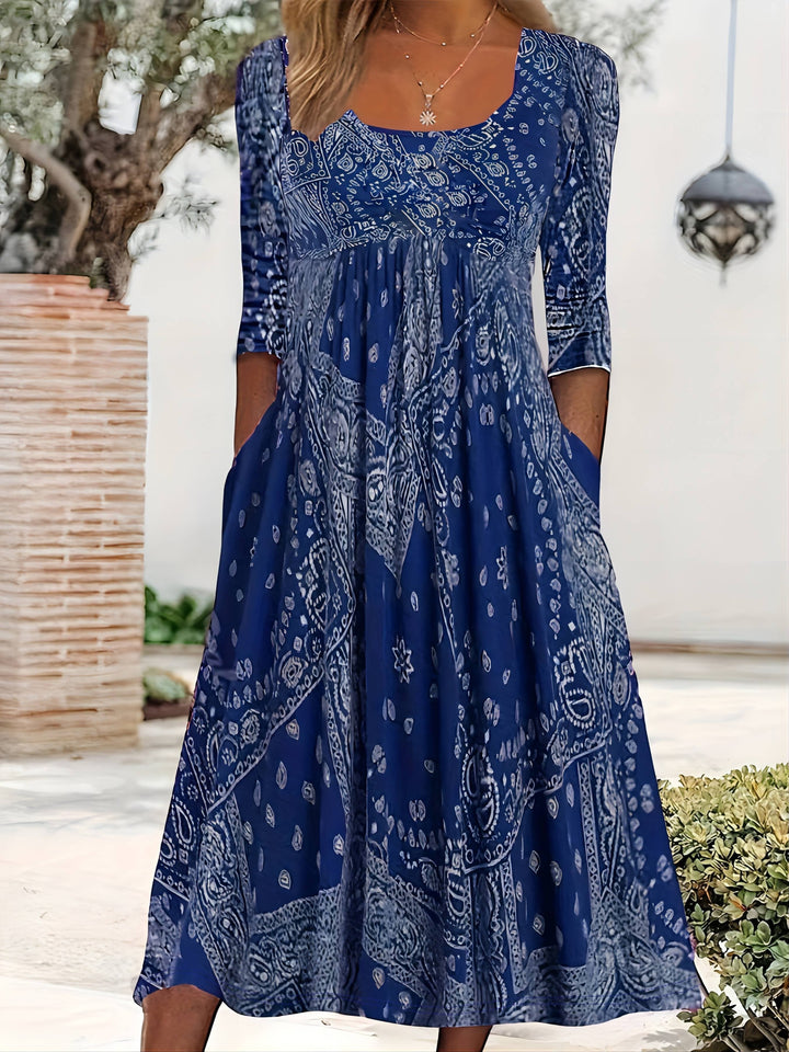 Elowen | Abito midi casual a maniche lunghe