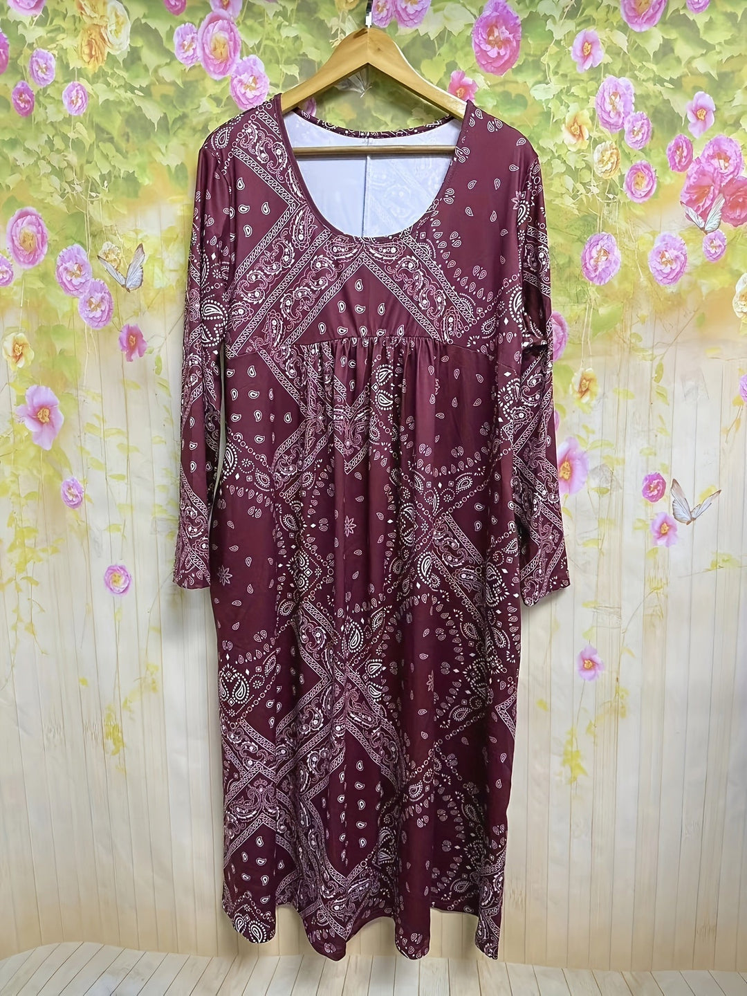 Elowen | Abito midi casual a maniche lunghe