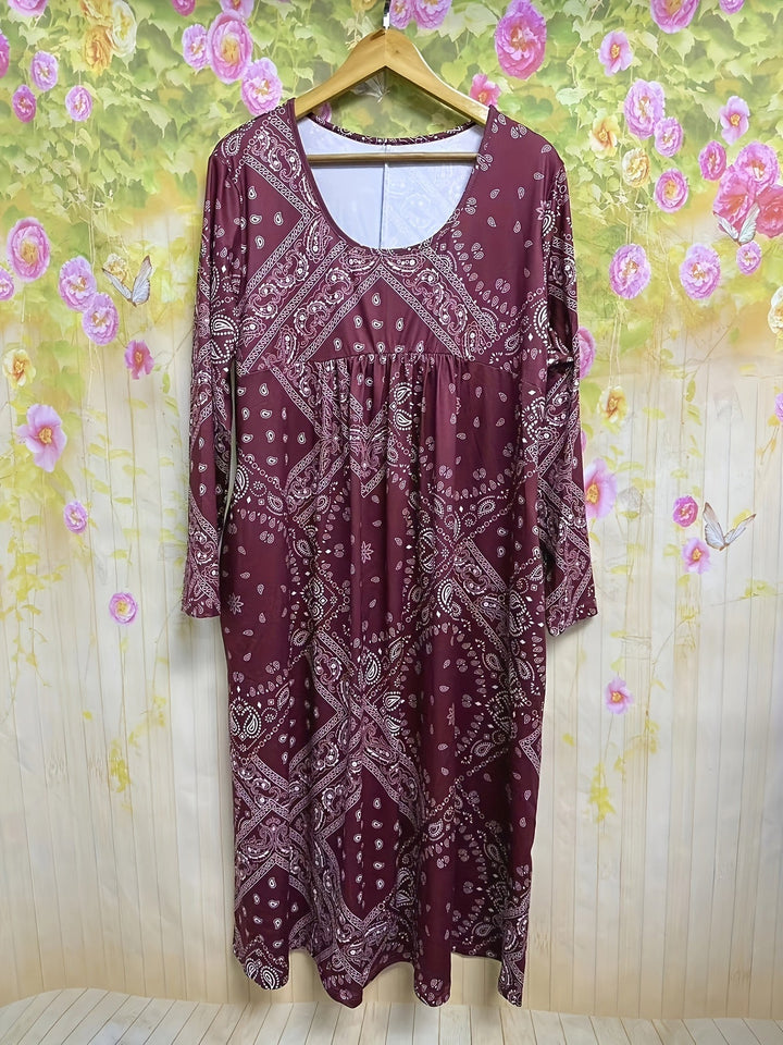 Elowen | Abito midi casual a maniche lunghe