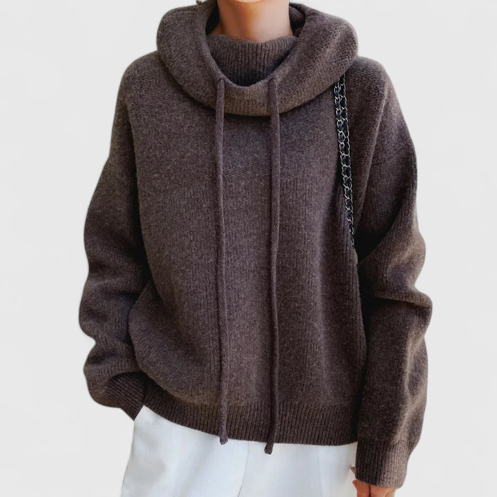Marie | Felpa con cappuccio in maglia accogliente — 2