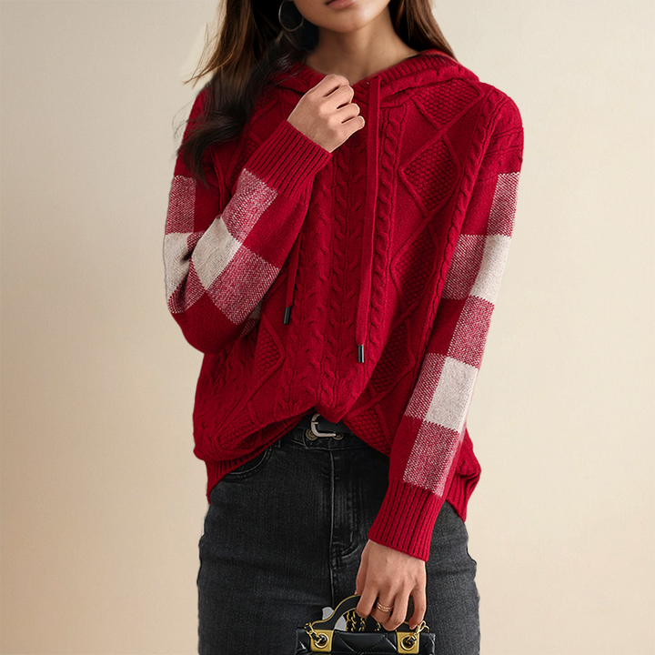 Emily | Maglione a trecce con cappuccio