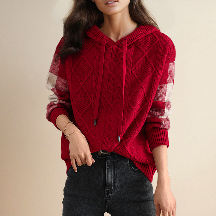 Emily | Maglione con cappuccio lavorato a trecce — 3