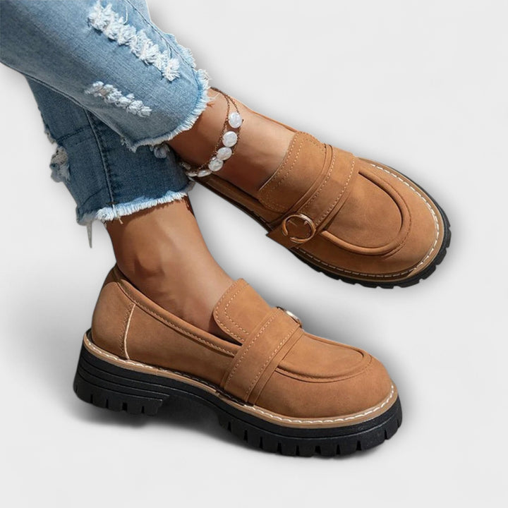 Lora™ | Mocassini casual con punta arrotondata
