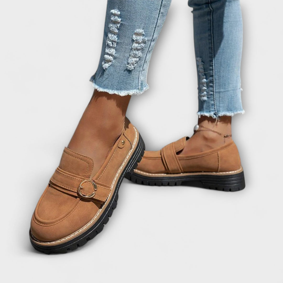 Lora™ | Mocassini casual con punta arrotondata
