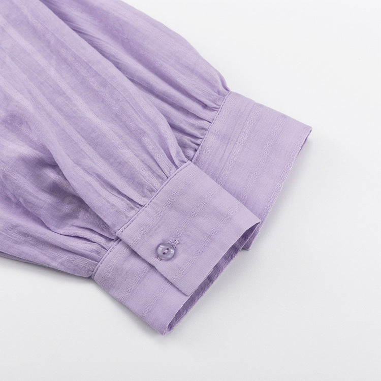 Viola | Completo con camicia abbottonata e shorts leggeri