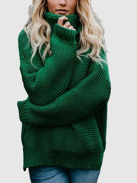 Maglione dolcevita lavorato a maglia da donna — 7