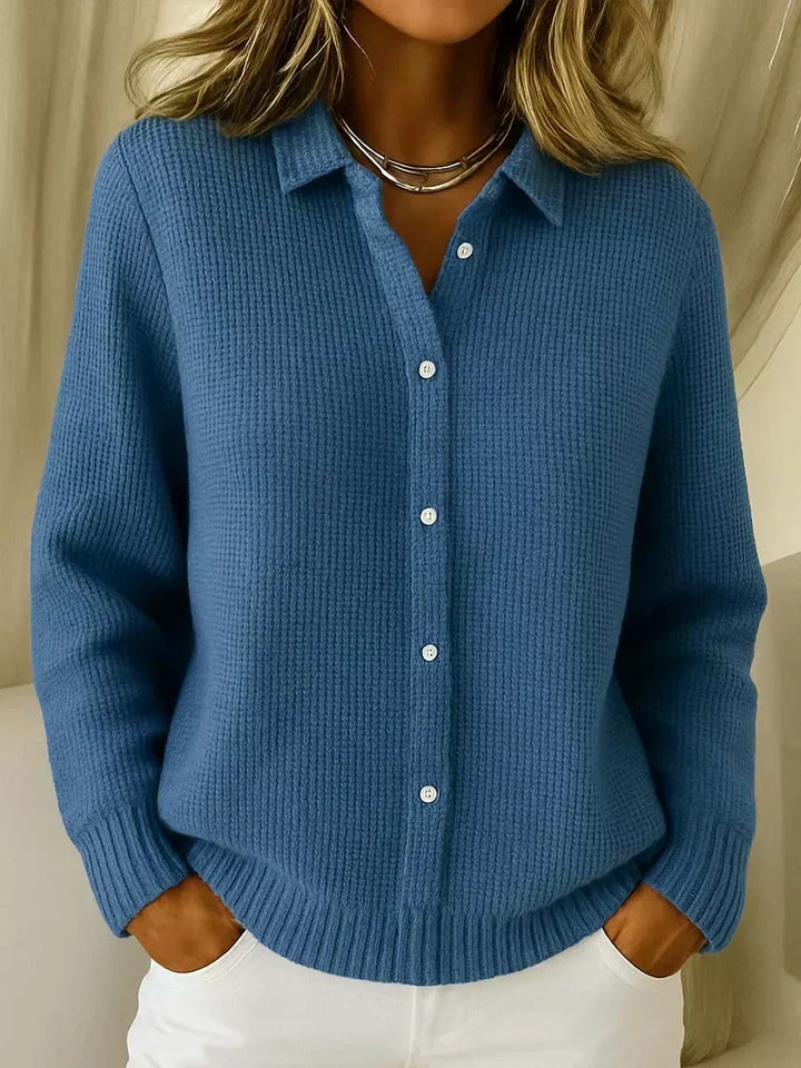 Camille™ | Cardigan abbottonato in maglia testurizzata — 3