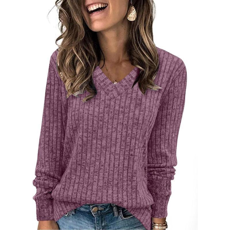 EVELYN™ | Maglione lavorato a maglia leggero oversize da donna con scollo a V — 1