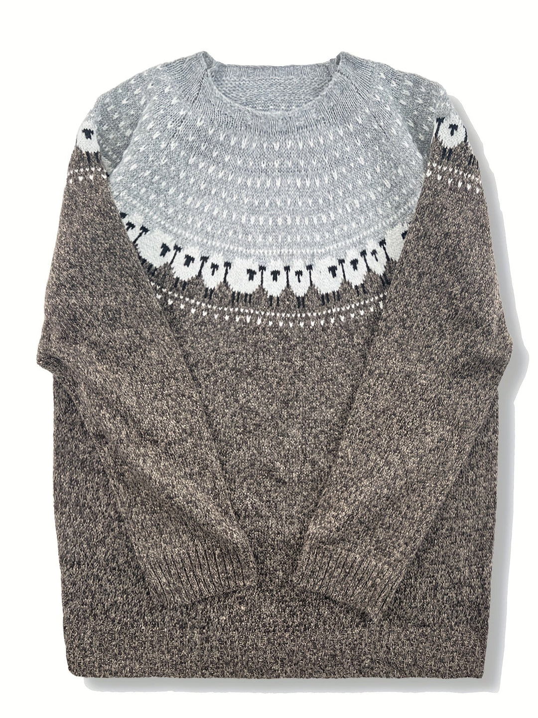 Nordic™ | Elegante maglione invernale con motivo jacquard a forma di pecora — 2